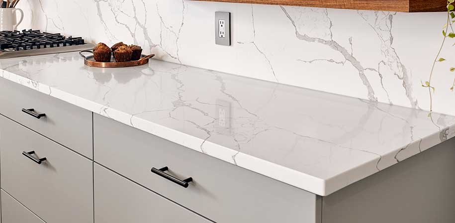 Kitchen Room Scene |calacatta laza quartz countertop