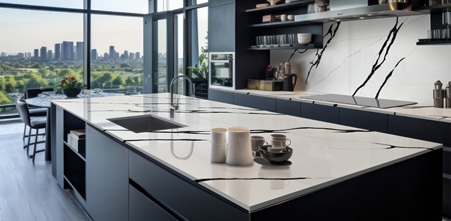 Calacatta Lumanyx Marble Look Quartz