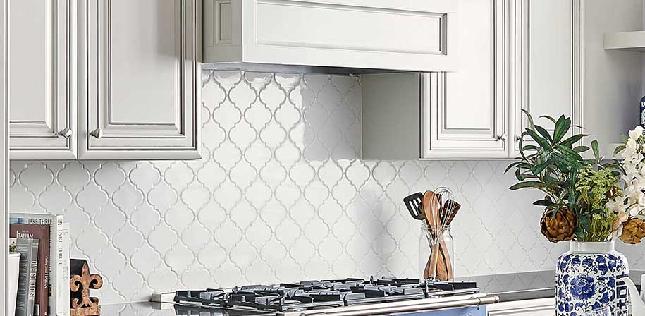 Whisper White Arabesque Tile| Backsplash/WallTile
