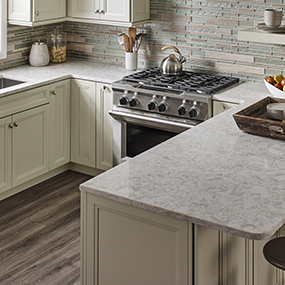 Kitchen Room Scene | Pelican White Quartz