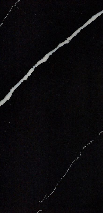Marquina Midnight Quartz Countertop closeup