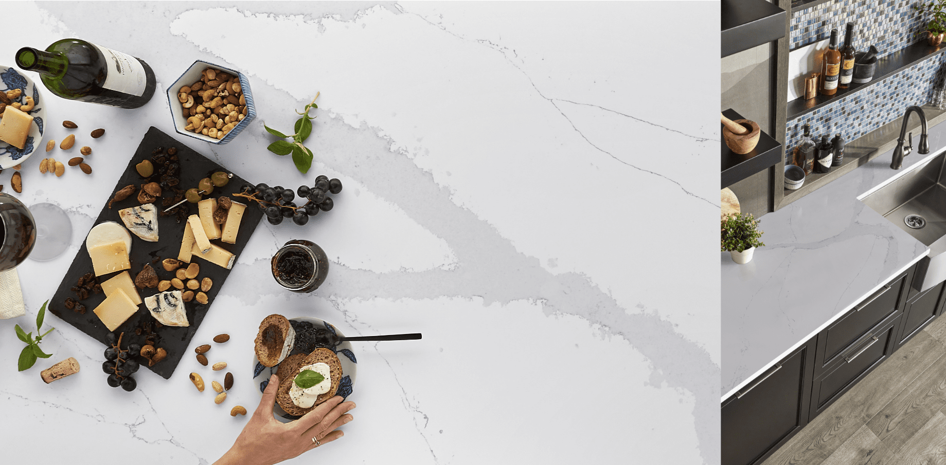 Calacatta Clara Quartz Vignette