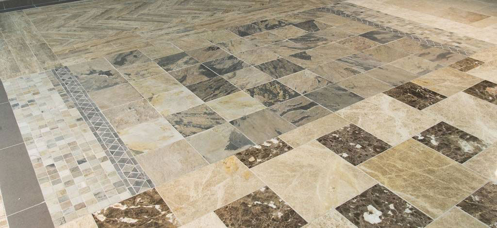 Autumn Slate Tile floor in outdoor living space
