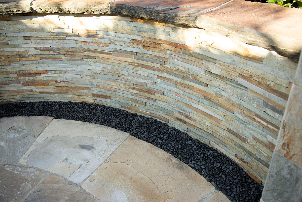 Black Polished Pebbles For Landscaping  Rock Room Scene