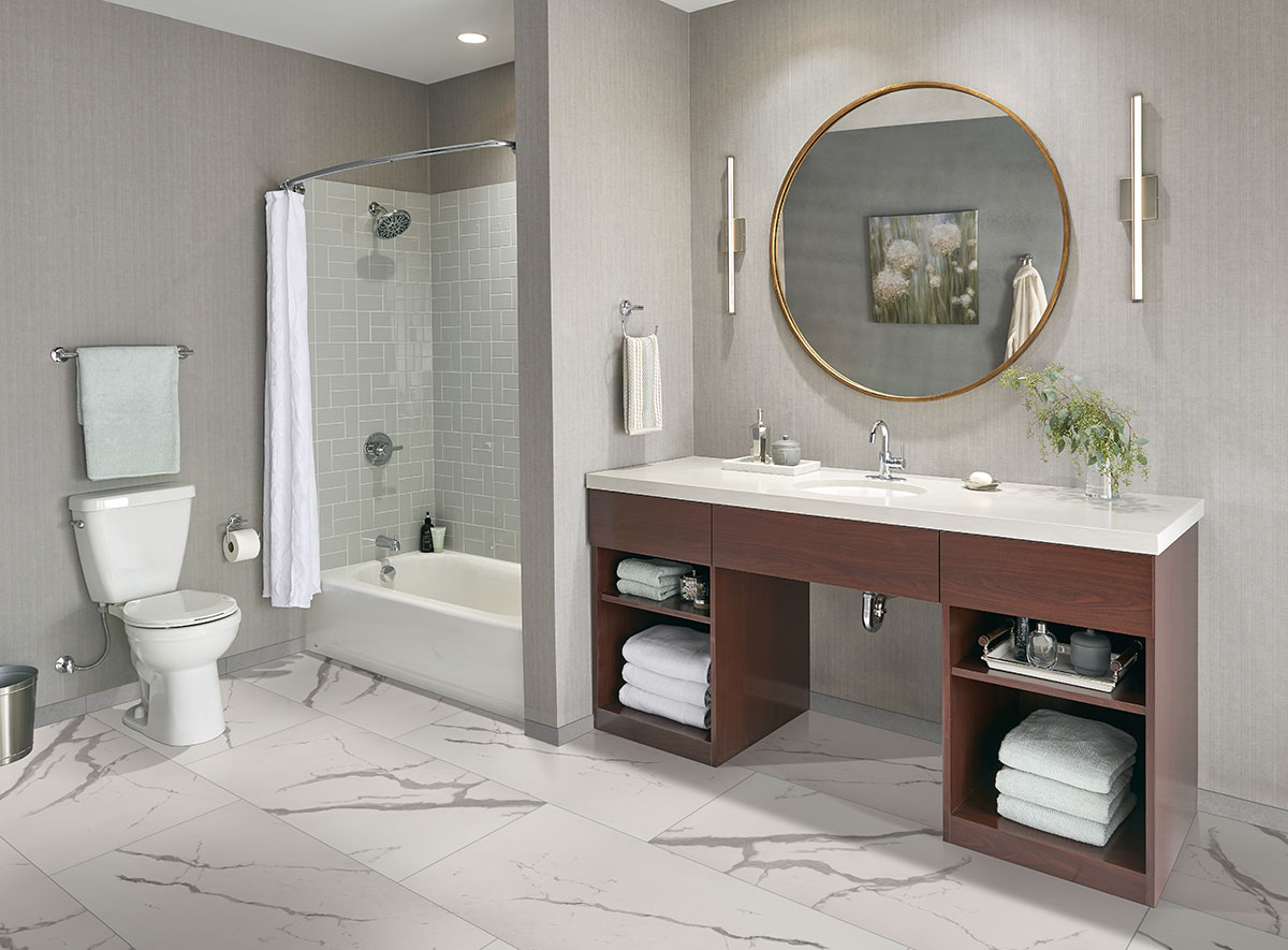 Blanco Brixstyle Porcelain in Bathroom