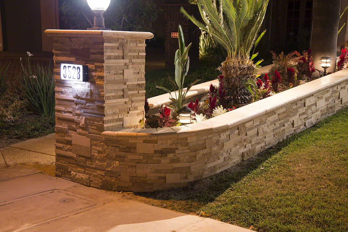 Casa Blend 4d Multi Finish Stacked Stone wall in outdoor space 6