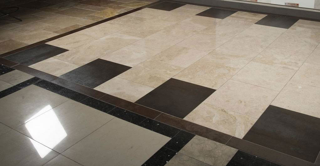 Crema Cappuccino Marble Tile Floor in Hall