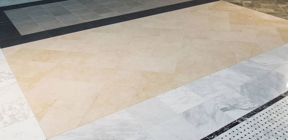Crema Marfil Select Marble Floor in Living Room