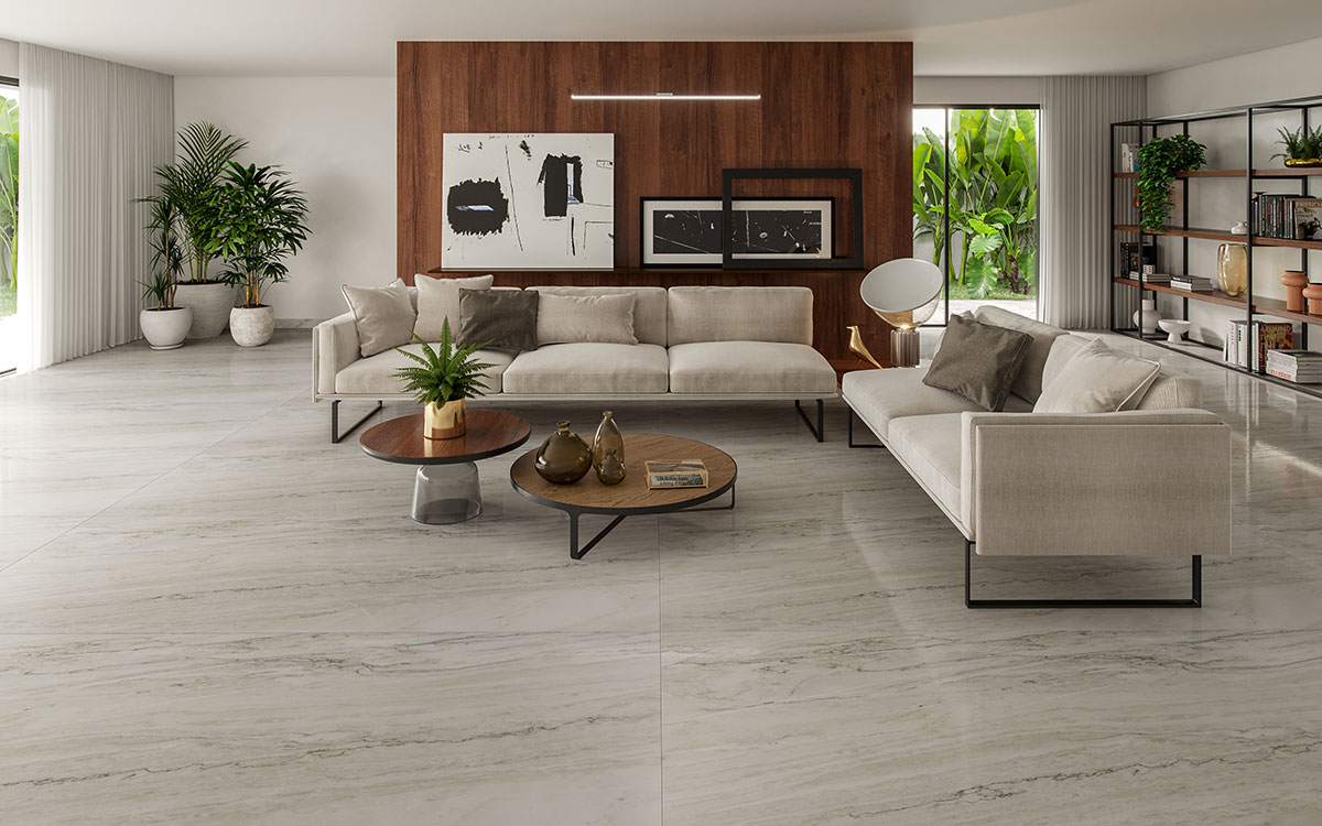 Denali Quartzite Floor in Living Room