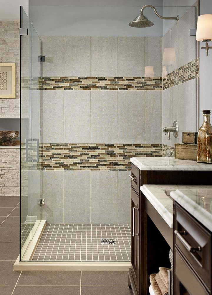 Dimensions Concrete Porcelain Tile 2x2 flooring in bathroom