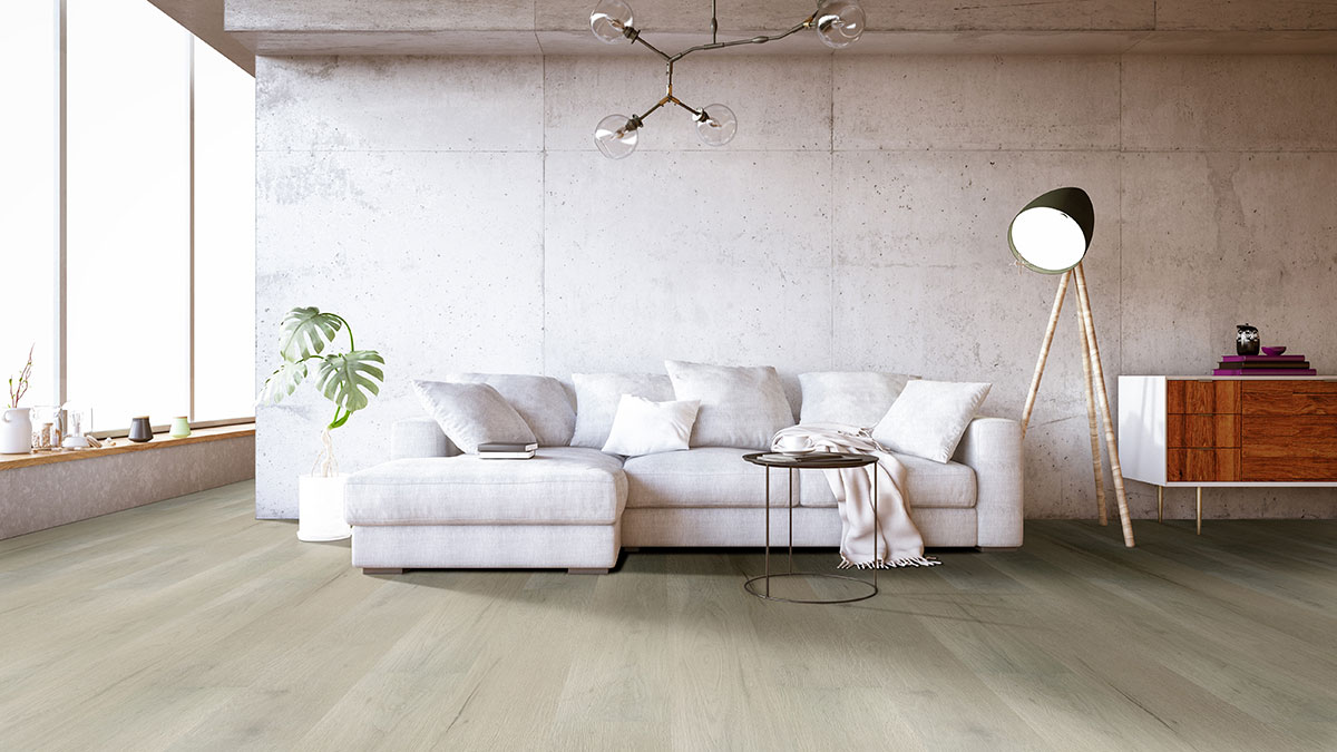 Living room with Driftway Hybrid Rigid Core Flooring
