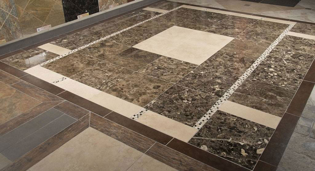 Emperador Dark Marble Tile Floor in Hall 