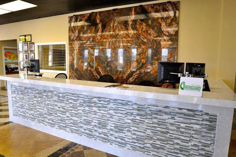Fusion Granite Accent Wall in Showroom