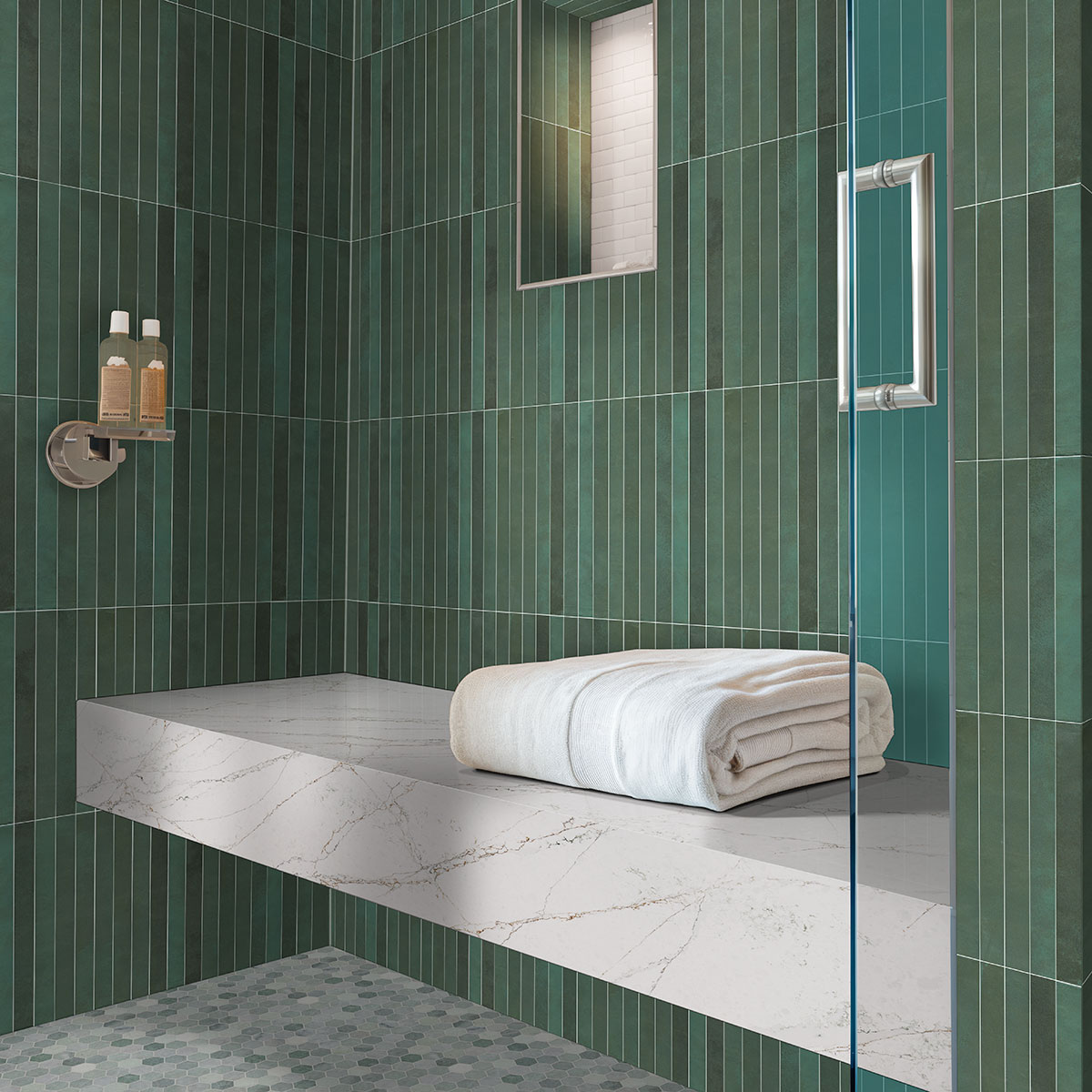 Icelandic Green 2” Hexagon Mosaic Tile - MSI Surfaces