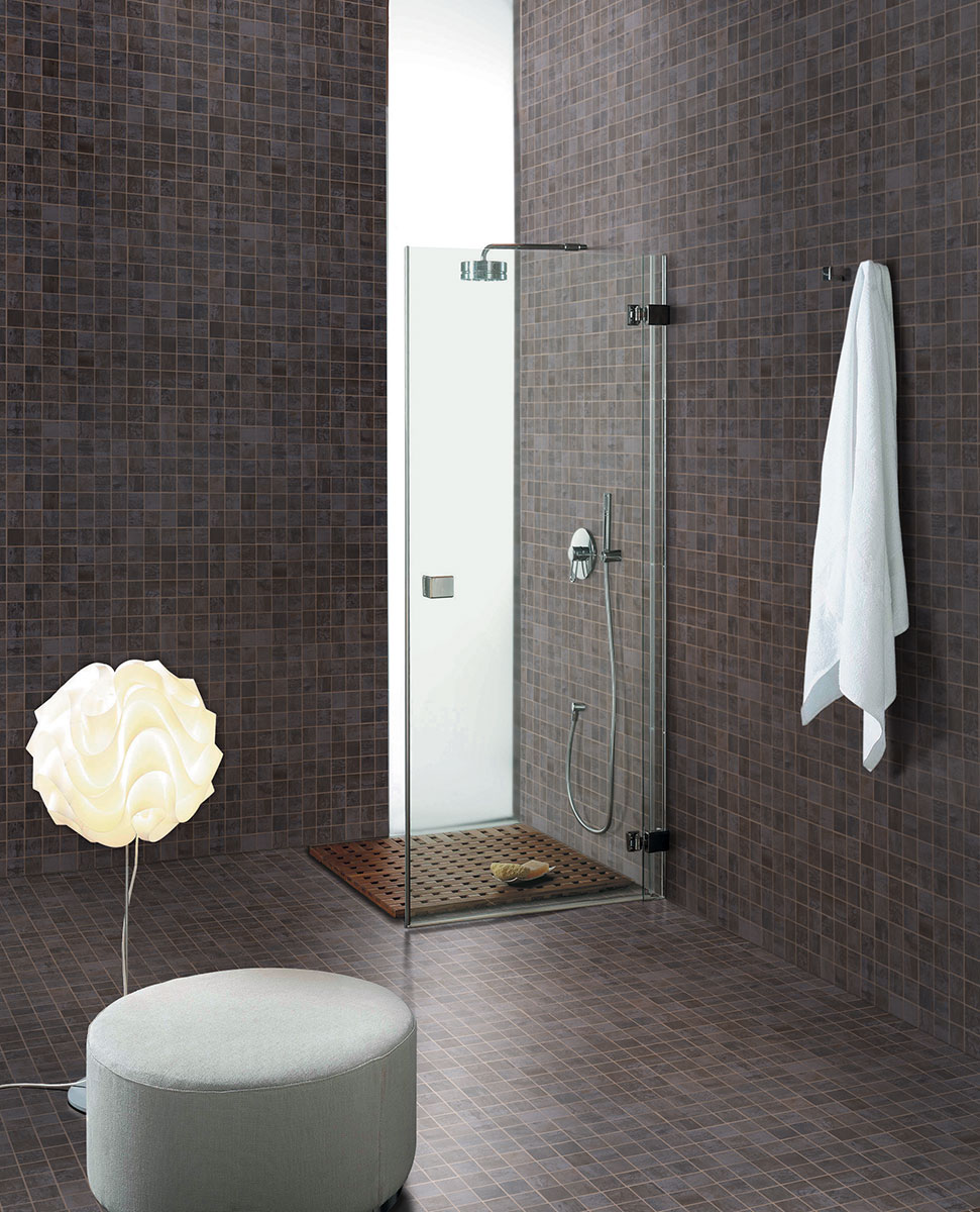 Oxide Iron Porelain Tile 2x2 wall and flooring in bathroom