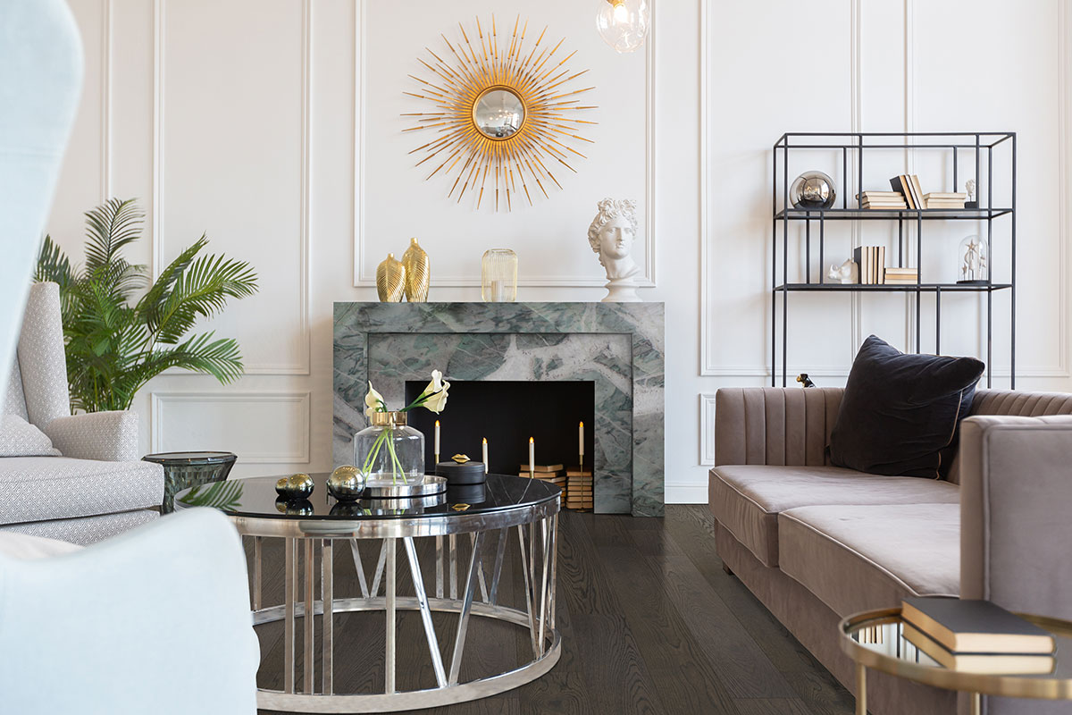 Atwood Engineered Hardwood Flooring in living room