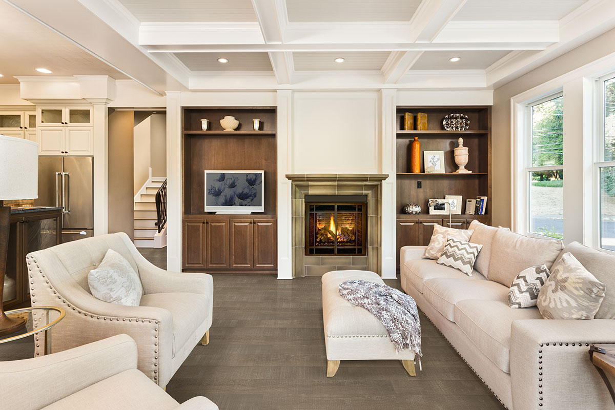 Hinton Engineered Hardwood Flooring in living room