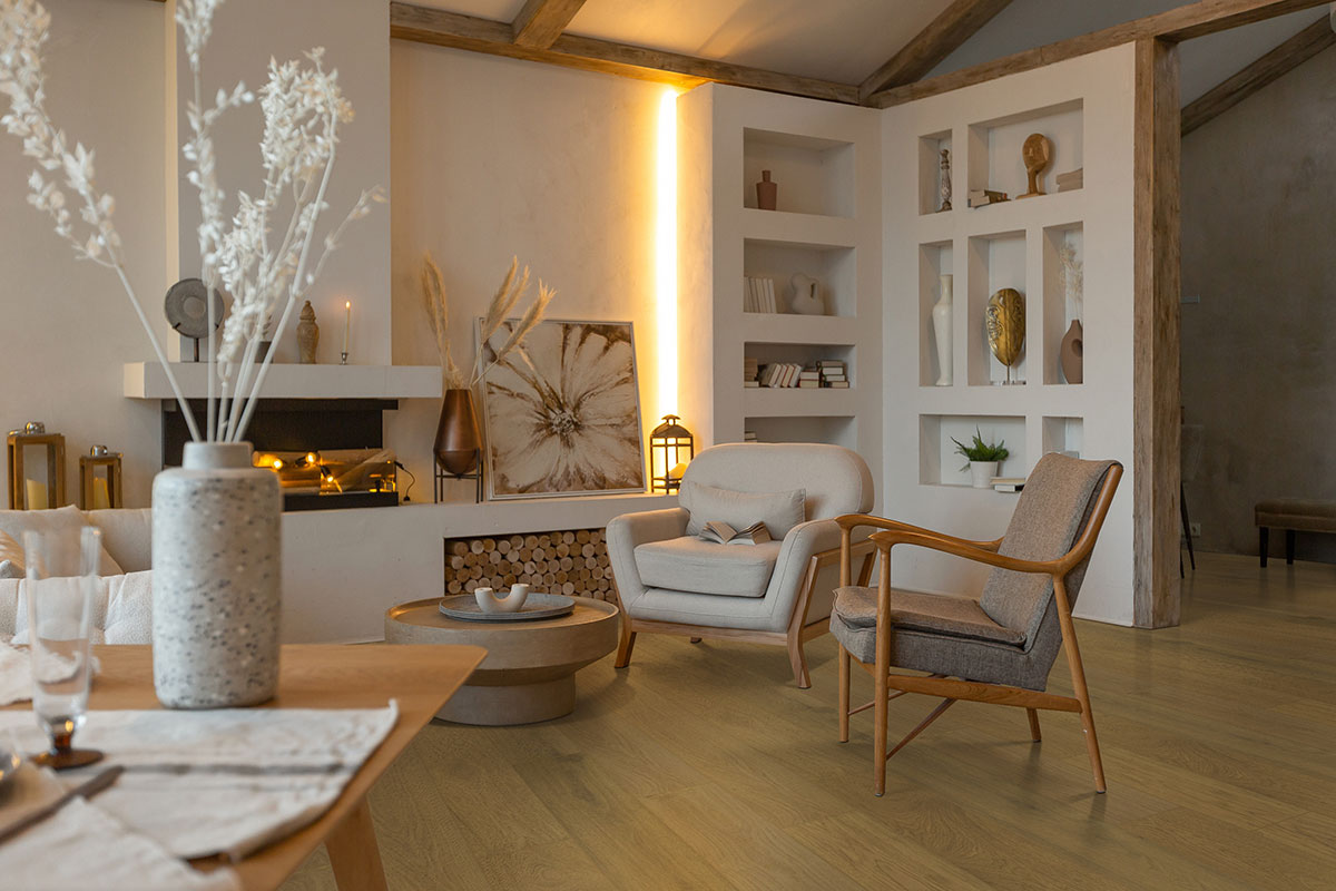 Northcutt Engineered Hardwood Flooring in living room