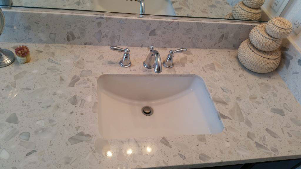 Lhasa Engineered Marble Countertop in Bathroom