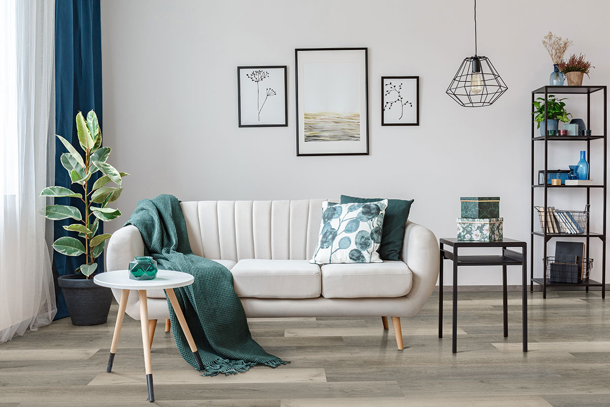 Living room with Malton Hybrid Rigid Core Flooring