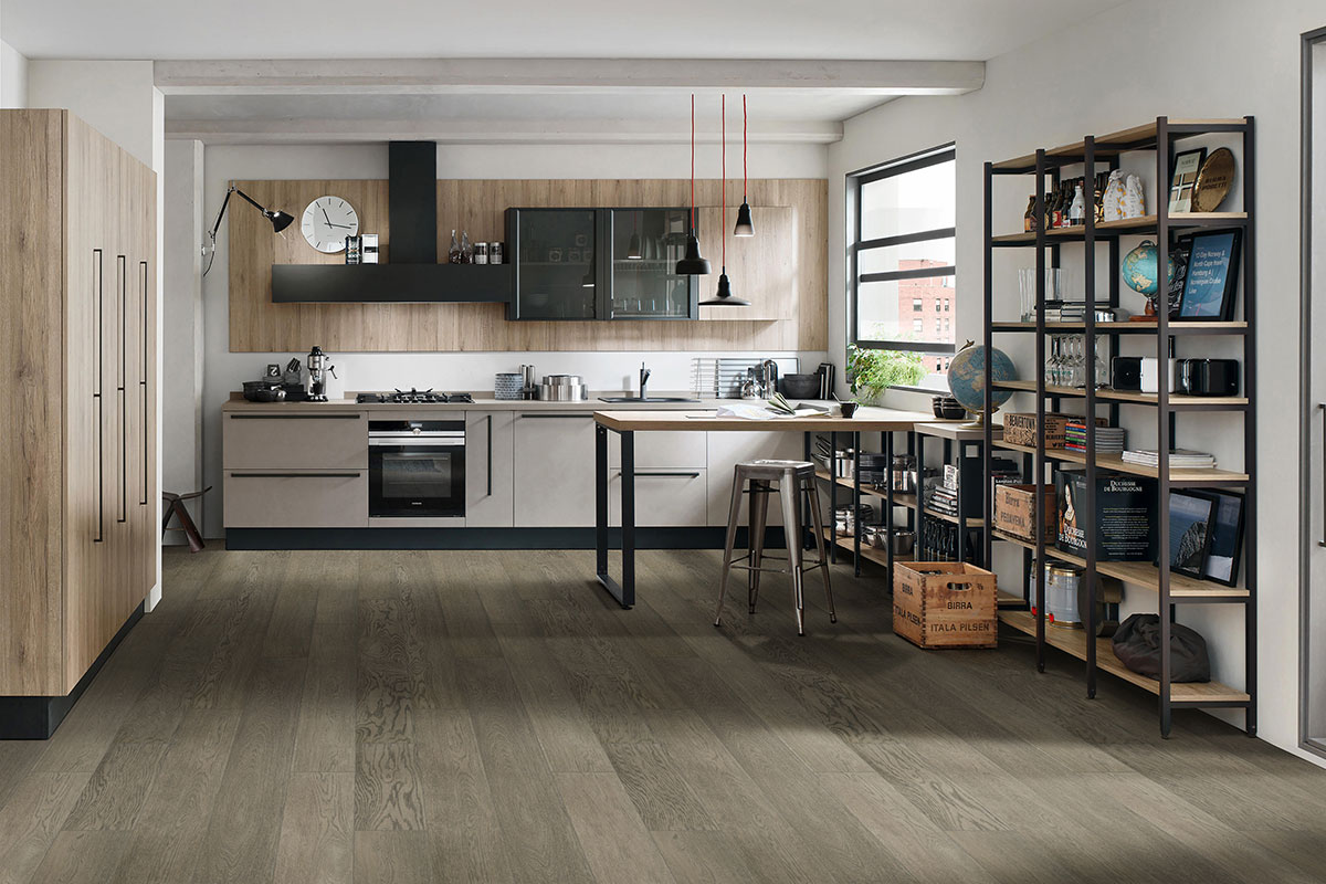 Bourland Engineered Hardwood Flooring in kitchen
