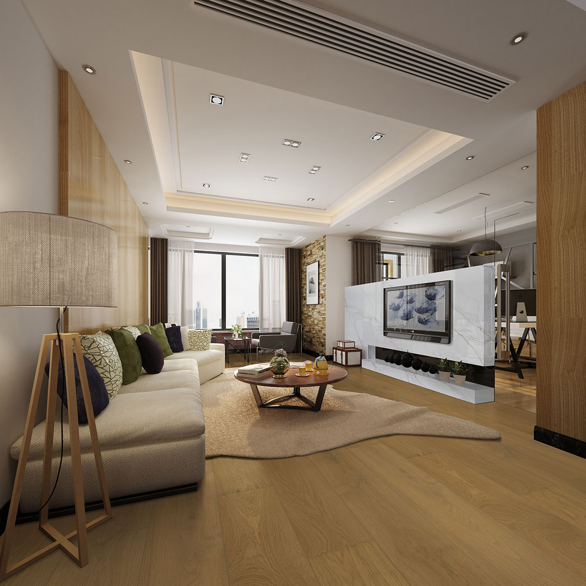 Northcutt Engineered Hardwood Flooring in living room