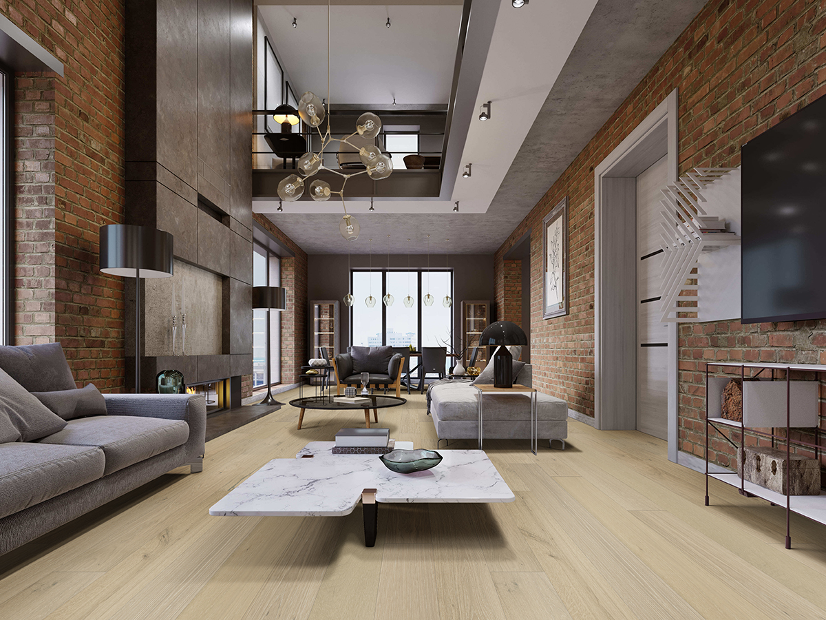 mccarran Whitlock Engineered Hardwood Flooring in living room