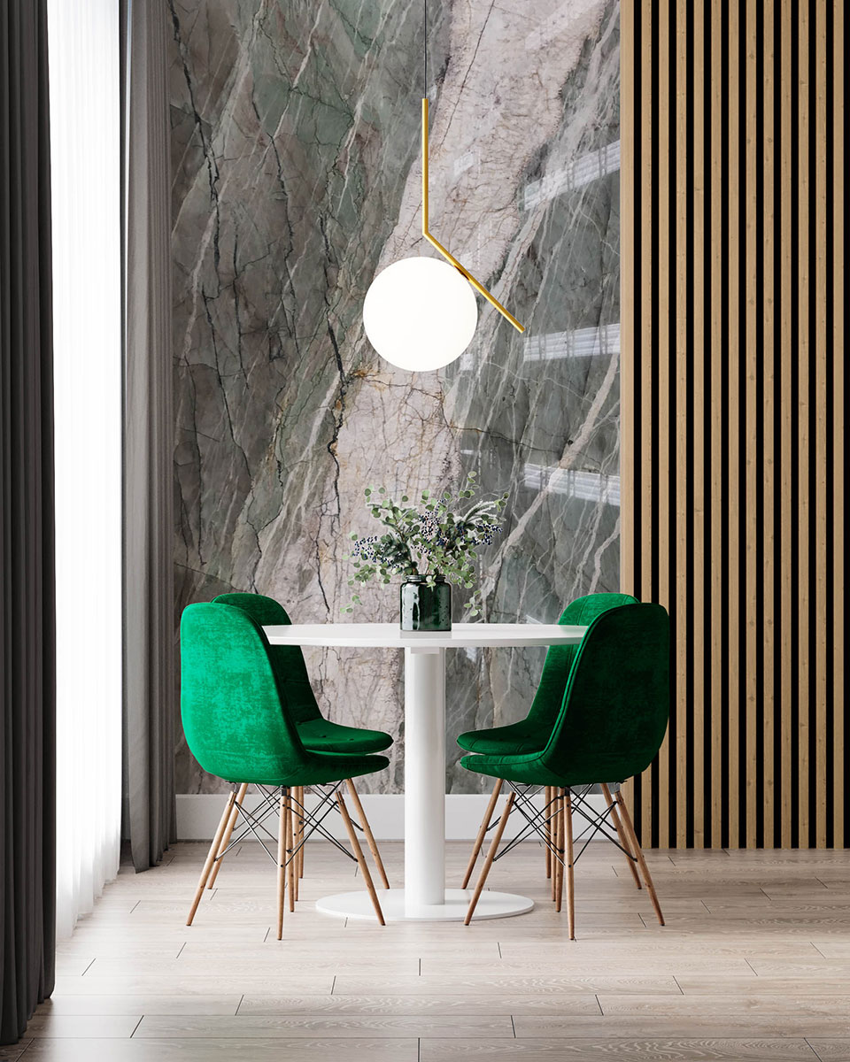 Patagonia Green Wall in Dinning Room