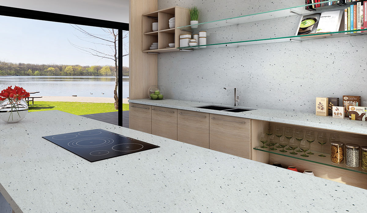  Pitaya White Granite Countertop in Kitchen
