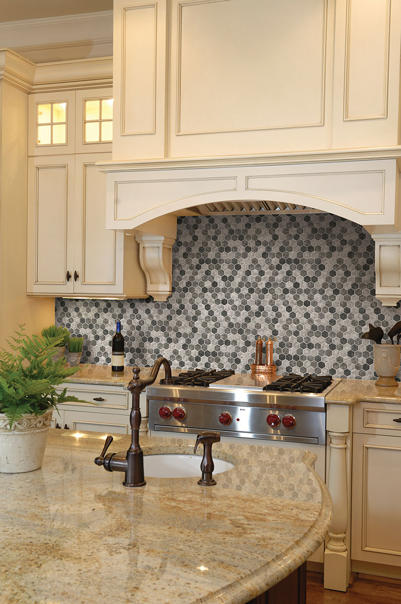 Urban Tapestry Hexagon Mosaic Tile MSI Backsplash Tile