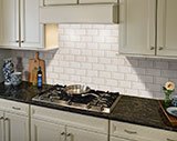 Almond Glossy Inverted Beveled Subway Tile | Ceramic Tile