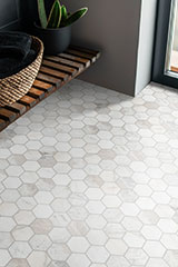 Arabescato Venato White 5" Hexagon Honed RS C