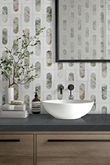 	Bianco Dolomite Moderno Polished Mosaic Tile