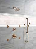Bianco Dolomite Subway Tile 3x6 Polished Backsplash Tile in Shower Room