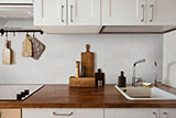 Bianco Dolomite Subway Tile 3x6 Polished Backsplash Tile in kitchen