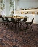 Brickstone Red 2X10 Brick Tile flooring in kitchen