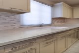 White Carrara Marble Countertop in Kitchen