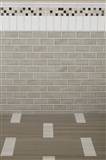 Whisper White Subway Tile 3x6 wall in bathroom