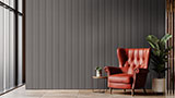 Folk Charcoal Fluted Tile wall in living room
