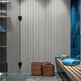 Folk Silver Fluted Tile wall in bathroom