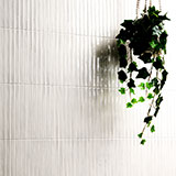 Gems Bianco Fluted Tile wall in living room