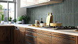 Gems Caraibi Fluted Tile wall in kitchen