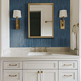 Gems Cobalto Fluted Tile wall in bathroom