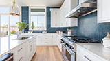 Gems Cobalto Fluted Tile wall in kitchen