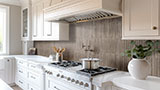 Gems Grigio Fluted Tile wall in kitchen