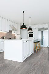 Gems Grigio Fluted Tile wall in kitchen