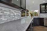 Harlow Interlocking Tile backsplash in kitchen