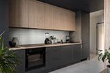 Metro White 2x8 Glossy backsplash in kitchen