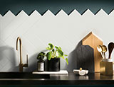 Metro White 4x16 Glossy backsplash tile in kitchen