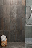 Oxide Iron Porcelain Tile wall in bathroom